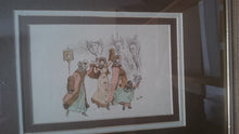 Load image into Gallery viewer, Antique Dancing Ladies Lithograph Print 1800's in Frame Framed