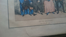 Load image into Gallery viewer, Antique French Theatre Du Vaudeville Lithograph Print 1831  in Antique Wooden Frame