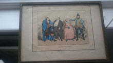 Load image into Gallery viewer, Antique French Theatre Du Vaudeville Lithograph Print 1831  in Antique Wooden Frame
