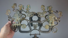 Load image into Gallery viewer, Antique Victorian Farm Barn Dinner Bell Primitive Wrought Iron Metal Folk Art  Mid to Late 1800's Original Hand Made Art Sculpture Ornate