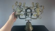 Load image into Gallery viewer, Antique Victorian Farm Barn Dinner Bell Primitive Wrought Iron Metal Folk Art  Mid to Late 1800's Original Hand Made Art Sculpture Ornate