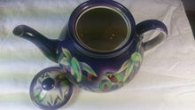 Load image into Gallery viewer, Vintage Art Deco Ceramic Pottery Teapot 1920's - 1930's Colorful Purple Orange Red Pink White Antique
