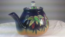 Load image into Gallery viewer, Vintage Art Deco Ceramic Pottery Teapot 1920's - 1930's Colorful Purple Orange Red Pink White Antique