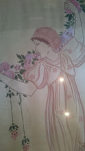 Load image into Gallery viewer, Antique Arts and Crafts Art Nouveau Lady Portrait Embroidery on Silk in Original Frame Hand Embroidered and Art Painting  Late 1800's