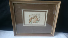Load image into Gallery viewer, Antique Dancing Ladies Lithograph Print 1800's in Frame Framed