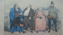 Load image into Gallery viewer, Antique French Theatre Du Vaudeville Lithograph Print 1831  in Antique Wooden Frame