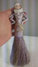 Load image into Gallery viewer, Vintage Ceramic Flapper Lady Half Doll Butler's Crumb Brush 1920's Art Deco