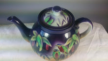 Load image into Gallery viewer, Vintage Art Deco Ceramic Pottery Teapot 1920's - 1930's Colorful Purple Orange Red Pink White Antique