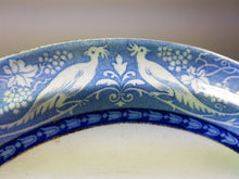 Load image into Gallery viewer, Antique Victorian Baby Plate Food Warmer 1800's Ceramic Pottery Original Blue and White Transfer Ware