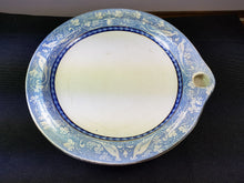 Load image into Gallery viewer, Antique Victorian Baby Plate Food Warmer 1800's Ceramic Pottery Original Blue and White Transfer Ware