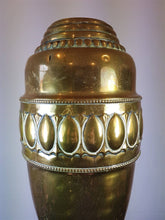Load image into Gallery viewer, Antique Brass Metal Large Urn Vase Holland Victorian Arts and Crafts Home Decor Dutch
