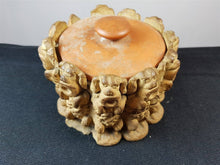 Load image into Gallery viewer, Antique Clay Art Pottery Dogs Figural Tobacco Jar Rare Hand Made Original