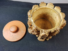 Load image into Gallery viewer, Antique Clay Art Pottery Dogs Figural Tobacco Jar Rare Hand Made Original