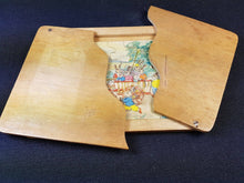Load image into Gallery viewer, Vintage Wooden Children's Jigsaw Puzzle in Wood Case Box with Bunny Rabbits Illustration 1920's