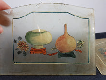 Load image into Gallery viewer, Antique Victorian Hand Painted Glass Panels Set of 5 Original Art Different Designs 1800's