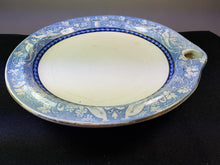 Load image into Gallery viewer, Antique Victorian Baby Plate Food Warmer 1800's Ceramic Pottery Original Blue and White Transfer Ware