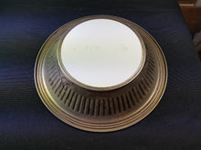 Load image into Gallery viewer, Antique Silver Metal and Ceramic Pottery Tile Bowl with Oranges and Orange Tree Blossoms Early 1900's