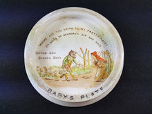 Load image into Gallery viewer, Antique Little Red Riding Hood Baby Plate Bowl  Late 1800's - Early 1900's Original Nursery Ware England English Ceramic Porcelain Victorian