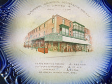 Load image into Gallery viewer, Antique Blackpool England Shop  Commemorative Plate Early 1906 Original Ceramic Pottery Transfer Ware Advertising Advertisement