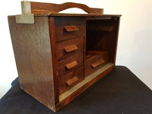 Load image into Gallery viewer, Vintage Wooden Chest of Drawers Storage Box for Supplies Tools or Jewelry with Top Handle for Carrying
