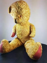 Load image into Gallery viewer, Antique Teddy Bear Straw Filled Soft Toy Animal Large 25 Inch 1920's