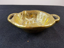 Load image into Gallery viewer, Antique Miniature Solid Brass Wicker Basket Figurine Sculpture Victorian 1800's Original Made in England