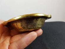 Load image into Gallery viewer, Antique Miniature Solid Brass Wicker Basket Figurine Sculpture Victorian 1800's Original Made in England