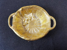 Load image into Gallery viewer, Antique Miniature Solid Brass Wicker Basket Figurine Sculpture Victorian 1800's Original Made in England