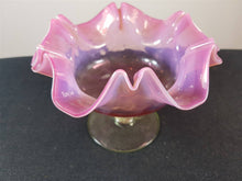 Load image into Gallery viewer, Antique Victorian Cranberry and Vaseline Glass Candy Bowl Compote Dish 1800's