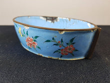 Load image into Gallery viewer, Antique Chinese Copper and Enamel Oval Rice Bowl Hand Painted