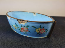 Load image into Gallery viewer, Antique Chinese Copper and Enamel Oval Rice Bowl Hand Painted