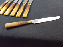 Load image into Gallery viewer, Antique Arts and Crafts Art Deco Dinner Knives Knife Cutlery Set of 7 Early 1900's