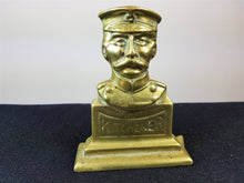 Load image into Gallery viewer, Antique Brass Bust Statue of British Military Army Officer Early 1900's
