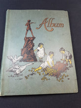 Load image into Gallery viewer, Antique Scrapbook with Victorian Edwardian and Art Deco Paper Scraps Images Early 1900's Scrap Book Original 32 Pages Scrap Book Album