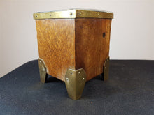 Load image into Gallery viewer, Antique Planter Plant Pot Wood and Brass with Lead Lining Arts and Crafts Movement Late 1800's