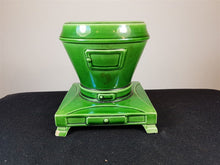 Load image into Gallery viewer, Antique Victorian Pot Belly Stove Planter Plant Pot Ceramic Pottery Novelty Shape Late 1800's Original Rare