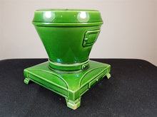 Load image into Gallery viewer, Antique Victorian Pot Belly Stove Planter Plant Pot Ceramic Pottery Novelty Shape Late 1800's Original Rare