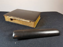 Load image into Gallery viewer, Antique Wooden Book Shaped Secret Opening Puzzle Safe Storage Box for Money Jewelry or Valuables Hidden Opening Early 1900's