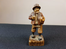 Load image into Gallery viewer, Antique Miniature Hand Carved Wood Man Wooden Carving Statue Sculpture Figurine Vintage Hand Made Original Folk Art