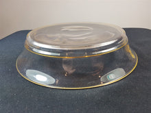 Load image into Gallery viewer, Antique Clear Glass Bowl with Gold Painted Accents Early 1900's