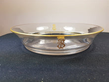 Load image into Gallery viewer, Antique Clear Glass Bowl with Gold Painted Accents Early 1900's