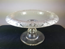 Load image into Gallery viewer, Antique Victorian Glass Bowl Clear Cut Crystal Glass Compote Bowl on Pedestal 1800's Original