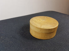 Load image into Gallery viewer, Antique Round Wooden Jewelry or Trinket Box Early 1900's Treen Wood