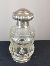 Load image into Gallery viewer, Antique French Sterling Silver and Etched Glass Perfume Bottle Art Nouveau Late 1800's - Early 1900's