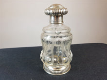 Load image into Gallery viewer, Antique French Sterling Silver and Etched Glass Perfume Bottle Art Nouveau Late 1800's - Early 1900's