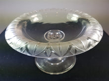 Load image into Gallery viewer, Antique Victorian Glass Bowl Clear Cut Crystal Glass Compote Bowl on Pedestal 1800's Original
