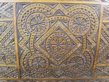 Load image into Gallery viewer, Antique Anglo Indian Carved Wood Jewelry or Trinket Box with Inlaid Glass Beads Beadwork Inlay Vintage