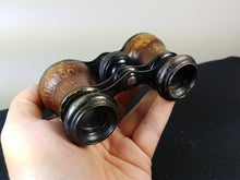 Load image into Gallery viewer, Antique Opera Glasses Binoculars Brown Leather and Metal Early 1900's Edwardian