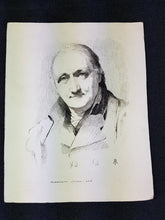 Load image into Gallery viewer, Antique Ink Drawing of Man Alexander Adam Portrait Signed and Titled on Paper Victorian Original Fountain Pen Art 1800's