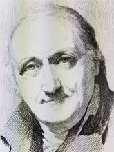 Load image into Gallery viewer, Antique Ink Drawing of Man Alexander Adam Portrait Signed and Titled on Paper Victorian Original Fountain Pen Art 1800's